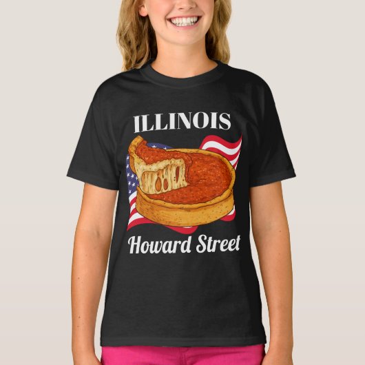 Illinois Girl's Dark T-Shirt (Devant)