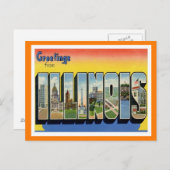 Illinois Greetings uit de Verenigde Staten Briefkaart (Voorkant / Achterkant)