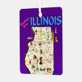  Illinois Groeten Metalen Ornament (Voorkant links)