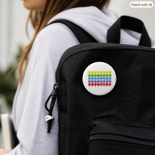 Illinois Hartpatroon Regenboog Staats trots ontwer Ronde Button 5,7 Cm