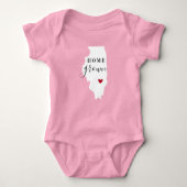 Illinois Home Grown State T-shirt (Voorkant)
