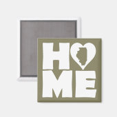Illinois Home Heart State Frigo Magnet (Recto/Verso)