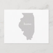 Illinois home silhouette state map briefkaart (Voorkant)