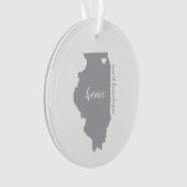 Illinois Hometown Personalized Ornament (voorkant)
