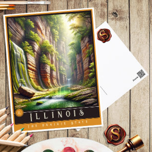 Illinois   hyperrealistisch Briefkaart
