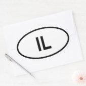Illinois, IL Ovale Sticker (Envelop)