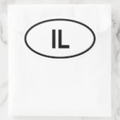 Illinois, IL Ovale Sticker (Tas)