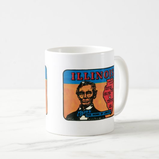 Illinois IL State Label Mok (Voorkant rechts)