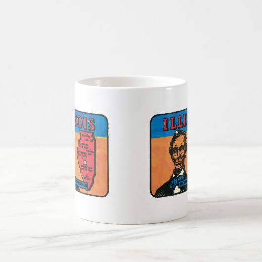 Illinois IL State Label Mok (Center)