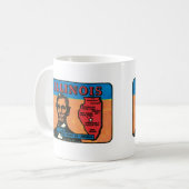 Illinois IL Vintage Étiquette d'Etat Mug (Devant gauche)
