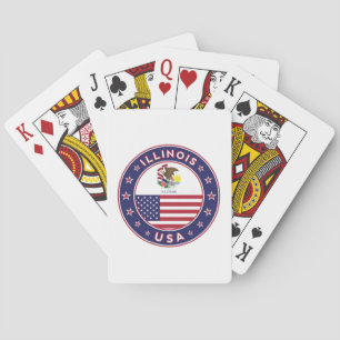 Illinois, Illinois t-shirt, Illinois sticker; Pokerkaarten
