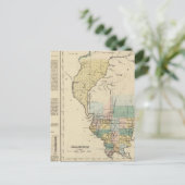 Illinois in 1822 briefkaart (Staand voorkant)