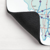Illinois Interstate Map Mousepad Muismat (Hoek)