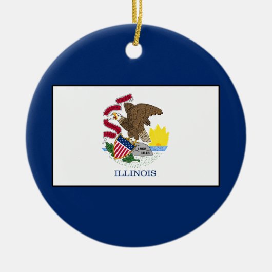 Illinois Keramisch Ornament (Voorkant)