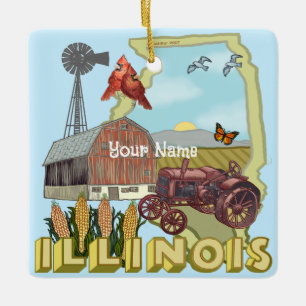 Illinois Keramisch Ornament