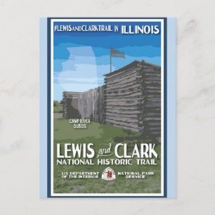  Illinois Lewis en Clark Camp River Dubois Briefkaart