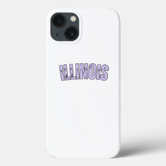 Illinois lijn paarse iPhone 13 hoesje