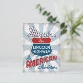 Illinois Lincoln Highway  America Briefkaart (Staand voorkant)