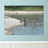 Illinois living canvas afdruk (Insitu (Houten vloer))