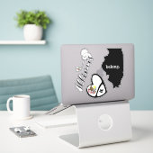 Illinois Love, 3 Designs, Stickers Die Cut (Ordinateur portable sur le bureau)