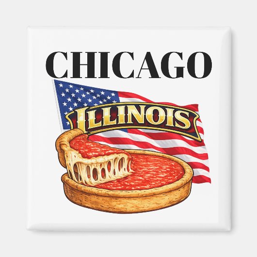 Illinois Magnet Carré  (Devant)