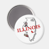 Illinois Magnet Magneet (Voorkant / Achterkant)