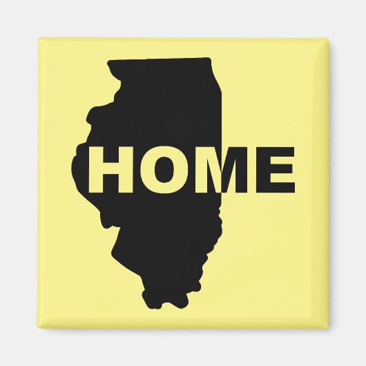 Illinois Maison loin de la maison Fridge Magnet (Devant)