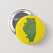 Illinois Map Button (Voorkant /achterkant)