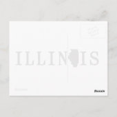 Illinois Map - Geschikt voor Letter State Word Art Briefkaart (Achterkant)