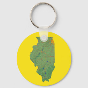 Illinois Map Sleutelhanger