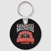 Illinois March Madness 2025 Men's Sketll Nil Sleutelhanger (Voorkant)