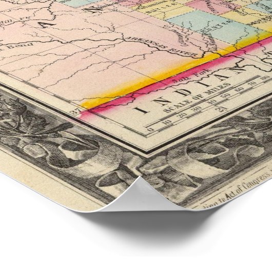 Illinois, Missouri, Iowa, Nebraska en Kansas Poster (Hoek)