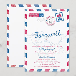 Illinois naar Duitsland Airmail Verhuizen Kaart