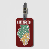 Illinois Nickname Word Art Bagagelabel (Voorkant (verticaal))
