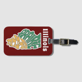 Illinois Nickname Word Art Bagagelabel (Voorkant (horizontaal))