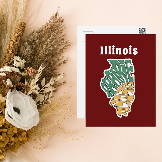 Illinois Nickname Word Art Briefkaart