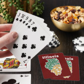 Illinois Nickname Word Art Pokerkaarten (Insitu)
