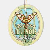Illinois Nurse Caduceus Keramisch Ornament (Links)