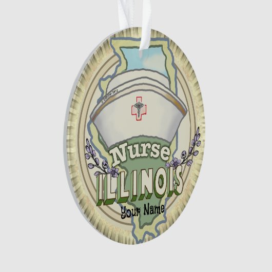 Illinois Nurse Ornament (voorkant)