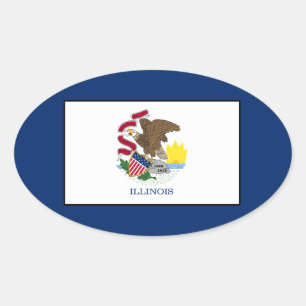 Illinois Ovale Sticker