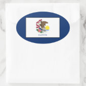 Illinois Ovale Sticker (Tas)