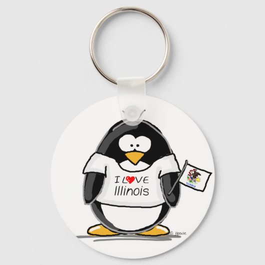 Illinois Penguin Sleutelhanger (Voorkant)