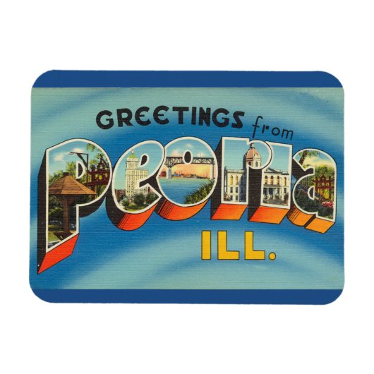 Illinois, Peoria Magnet Magneet (Horizontaal)