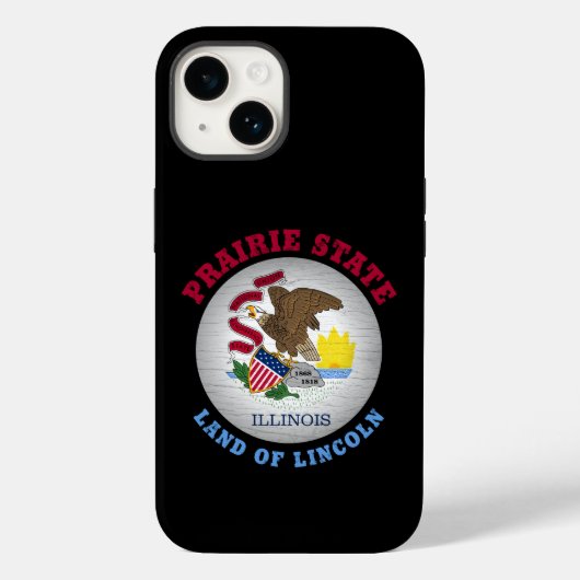 ILLINOIS PRAIRIE STATE FLAG Case-Mate iPhone CASE (Achterkant)