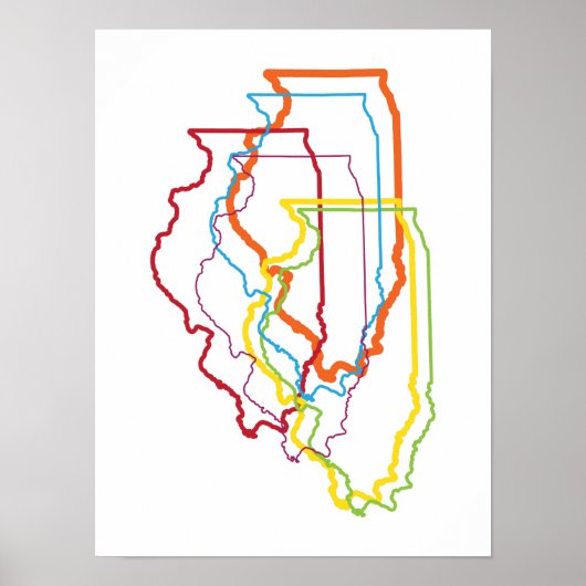 illinois pride blur poster (Voorkant)