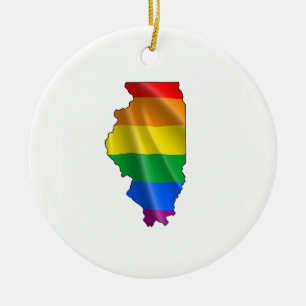 ILLINOIS PRIDE KERAMISCH ORNAMENT