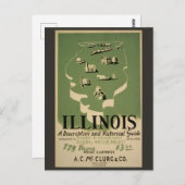  Illinois Retro Reisgids Briefkaart (Voorkant / Achterkant)