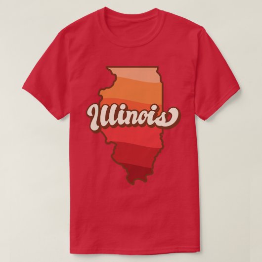 Illinois Retro T-shirt (Design voorkant)