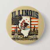 Illinois Ronde Button 7,6 Cm (Voorkant)
