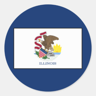 Illinois Ronde Sticker